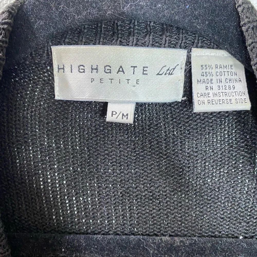 Highgate LTD Petite Vintage floral beaded knit button up cardigan size MP
